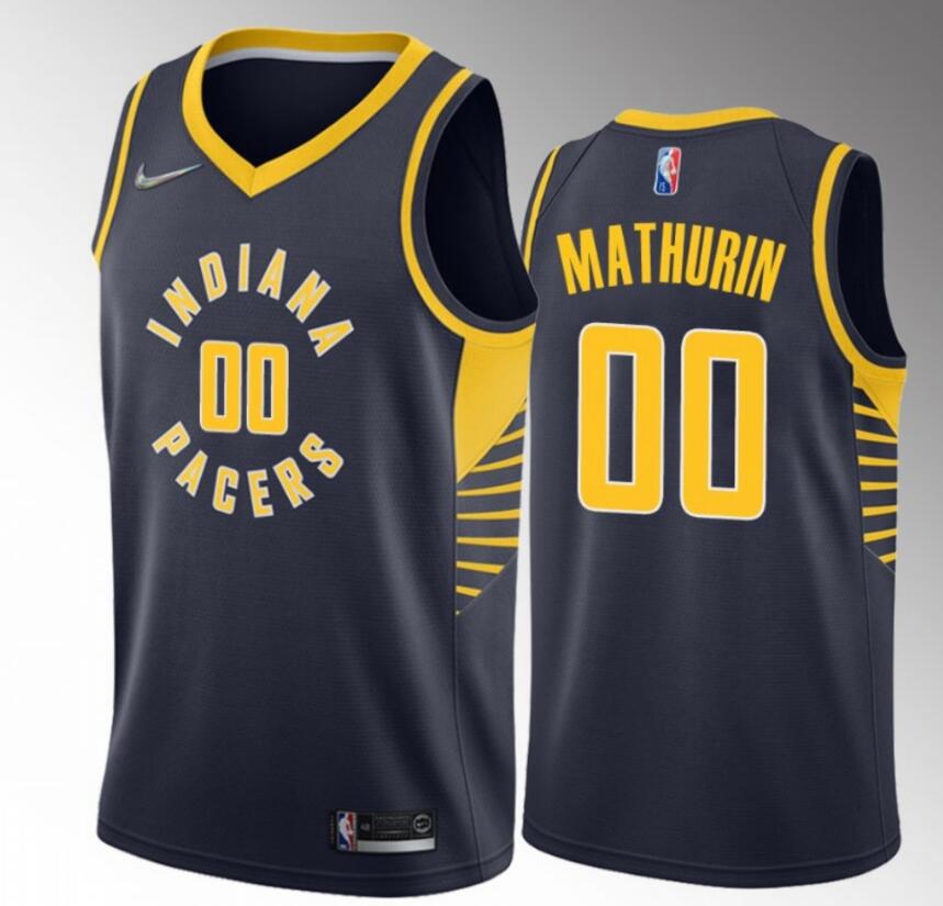 Men Indiana Pacers #00 Bennedict Mathurin navy blue Nike Dri FIT Swingman NBA Jersey